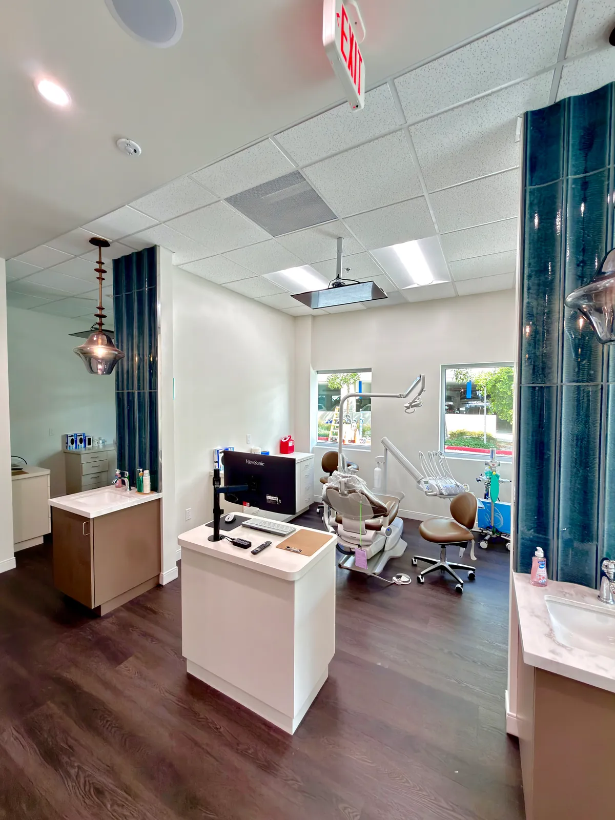 Accessible patient area in a completed dental office