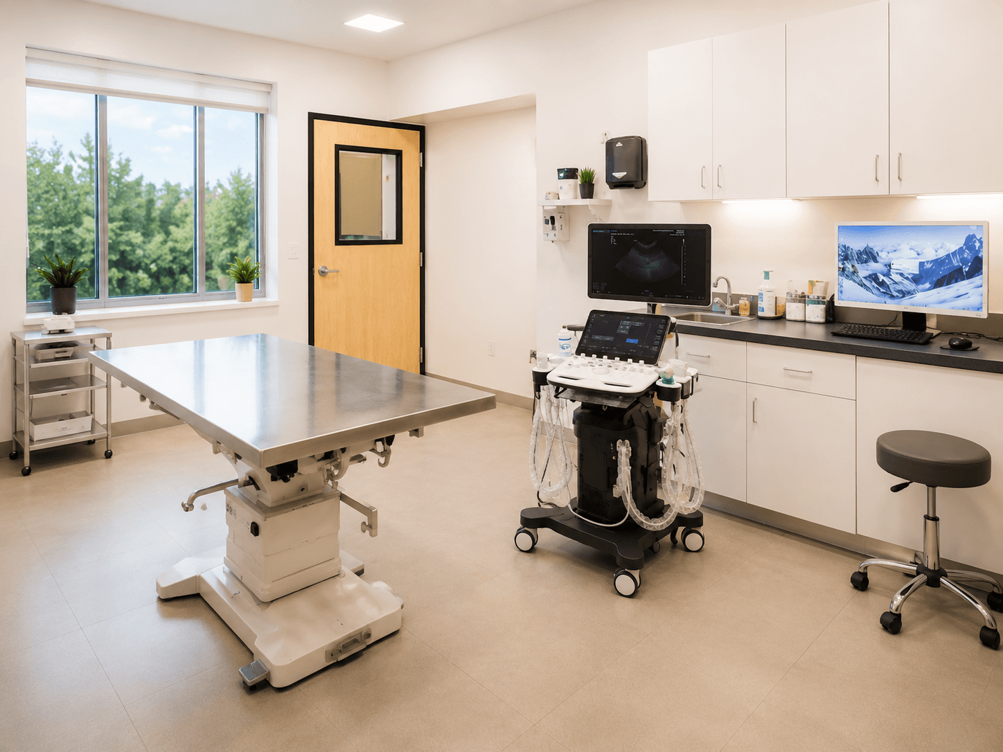 Veterinary exam / treatment room